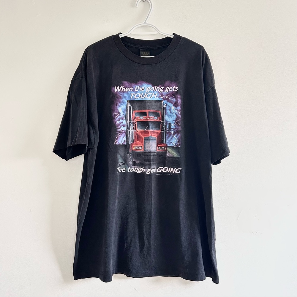 Vintage 1992 3D Emblem t shirt - When the Going Gets Tough Truckers Only